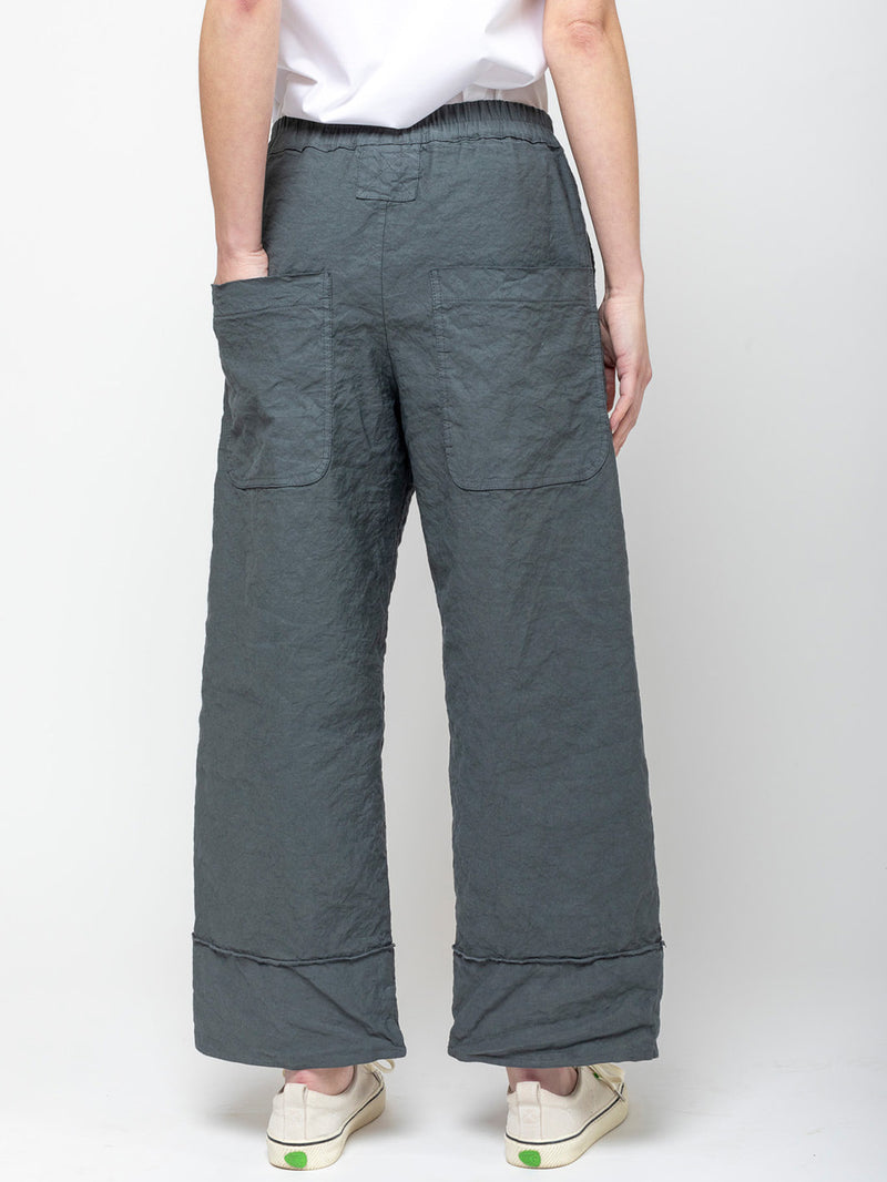 AEQUAMENTE - Cotton Crinkled Pants - Verdalina