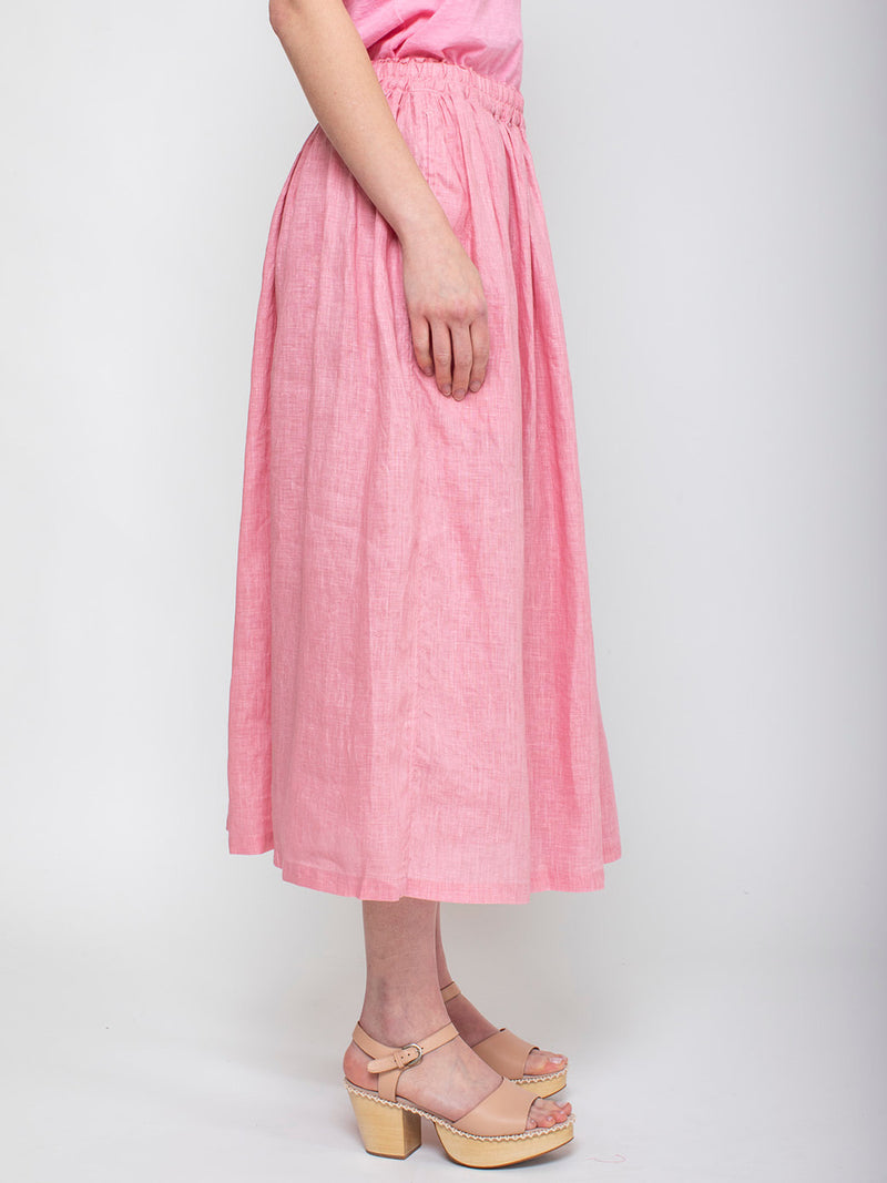 ICHI ANTIQUITES - Linen Skirt - Pink - Verdalina