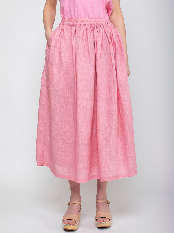 Linen Skirt - Pink