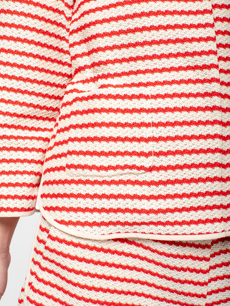 Odeeh - Knit Stripe Jacket - Poppy - Verdalina