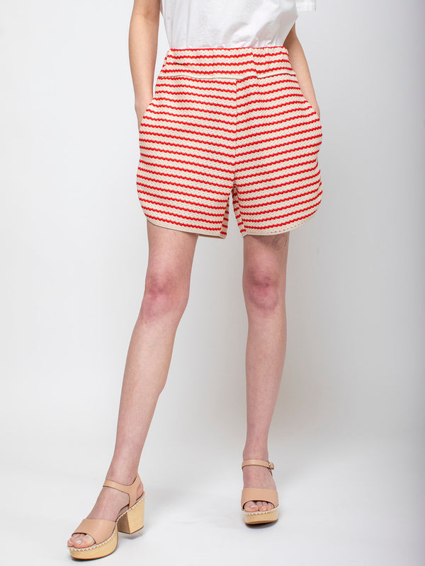Odeeh - Knit Stripe Shorts - Verdalina