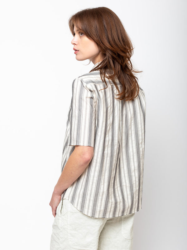 Stripe Short Sleeve Shirt - Black