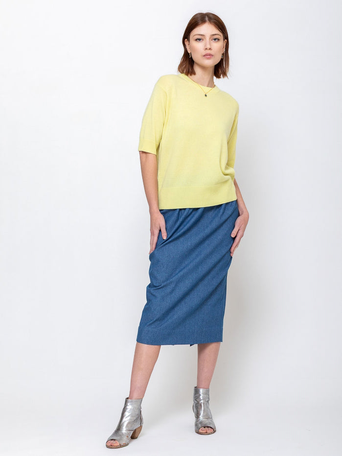 Allude | Half Sleeve Cashmere Sweater | Verdalina