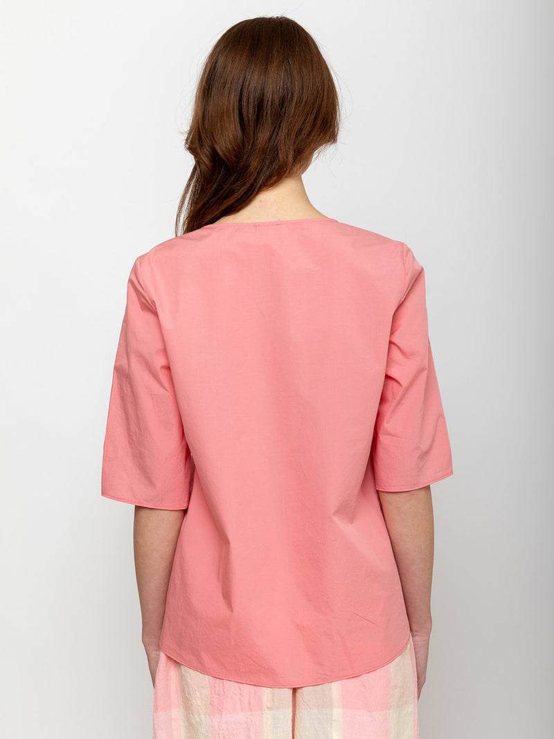Apuntob - Ruffle Shirt - Pink - Verdalina