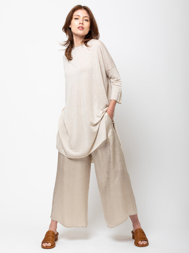 Evam Eva - Linen Knit One-Piece Dress - Ivory - Verdalina