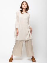 Evam Eva - Linen Knit One-Piece Dress - Ivory - Verdalina