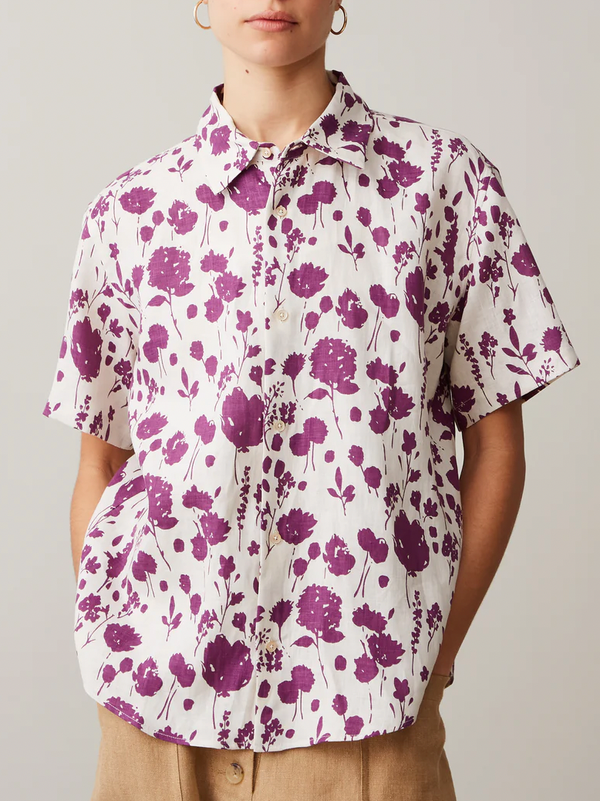 April Shirt - Floral Linen