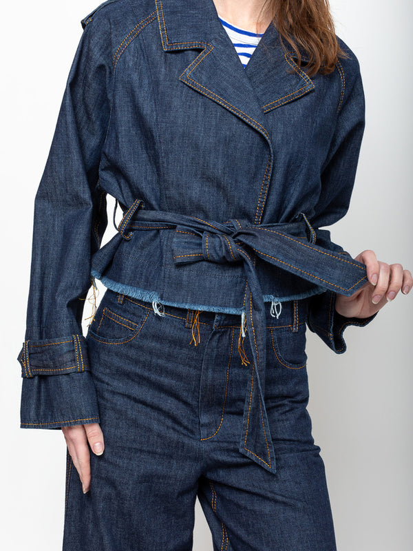 Susanne Bommer - Trench Style Jean Jacket - Verdalina