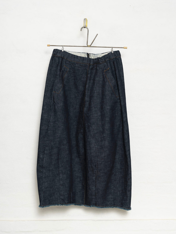 Hannoh Wessel - Jane Washed Denim Skirt - Indigo - Verdalina