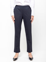 6397 - Slim Pull On Pant - Navy - Verdalina