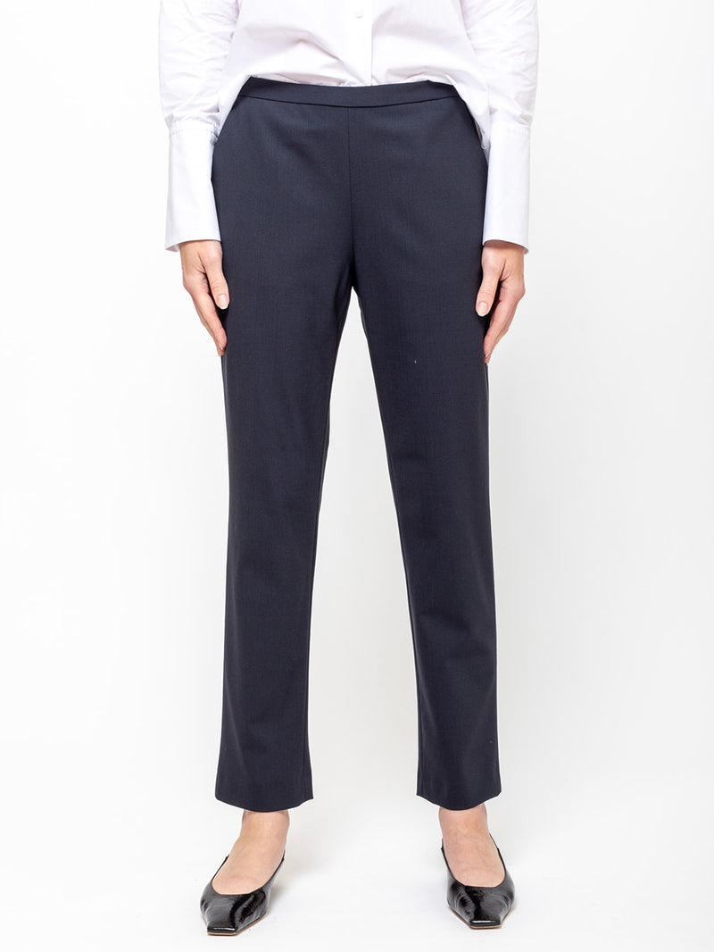 6397 - Slim Pull On Pant - Navy - Verdalina