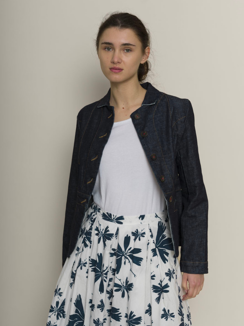 Hannoh Wessel - Vlinda Washed Denim Jacket - Indigo - Verdalina