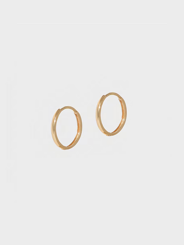 Dalbit - 14K Gold Huggie Hoops - 9mm - Verdalina
