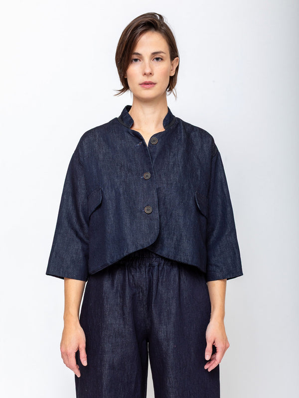 Aequamente - Berlino Jacket - Denim - Verdalina