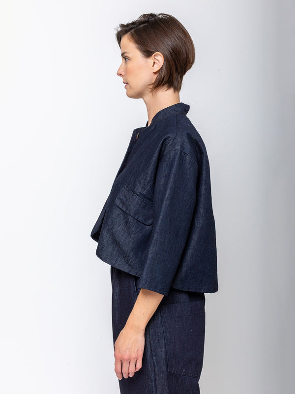 Aequamente - Berlino Jacket - Denim - Verdalina