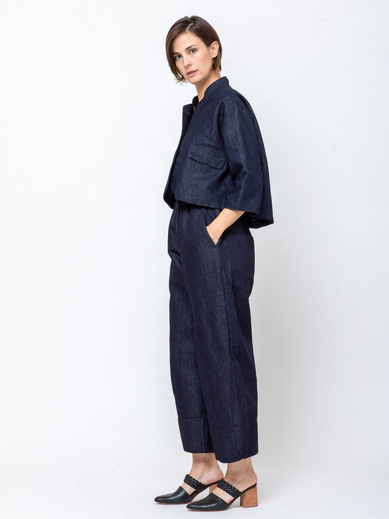 Aequamente - Berlino Jacket - Denim - Verdalina