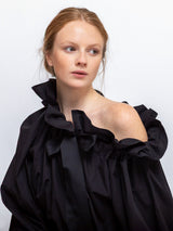 Aquarius Cocktail - Beautiful Mess Blouse - Black Poplin - Verdalina