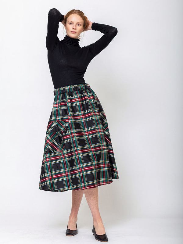 Aquarius Cocktail | Le Cargo Skirt - Black Tartan | Verdalina