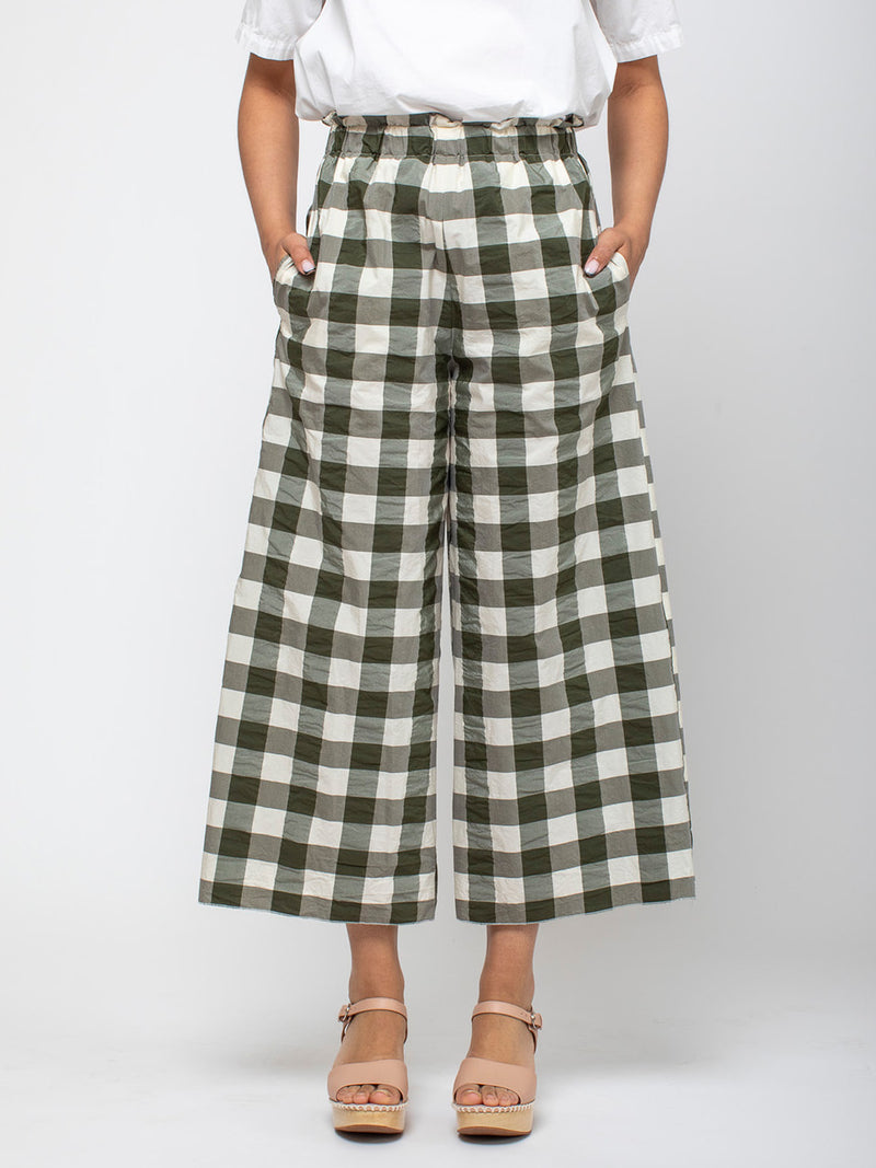 AVN - Easy Pants - Military Green Check - Verdalina