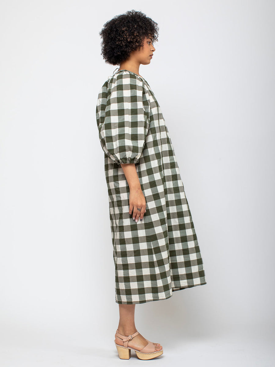 military green dress for ladies Elda Ruffle Mini Dress - Green - M - Fashion main image 0