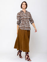 Hannoh Wessel - Christina Shirt - Brown Check - Verdalina