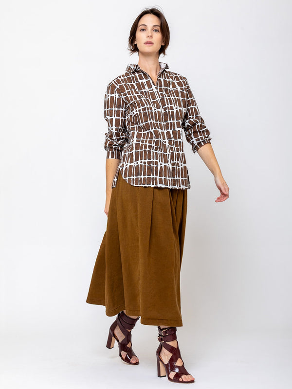 Hannoh Wessel - Christina Shirt - Brown Check - Verdalina