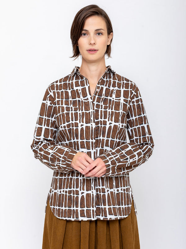 Hannoh Wessel - Christina Shirt - Brown Check - Verdalina