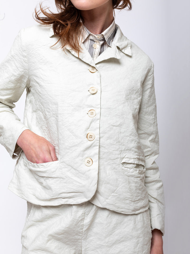 AEQUAMENTE - Cotton Crinkled Jacket - Verdalina