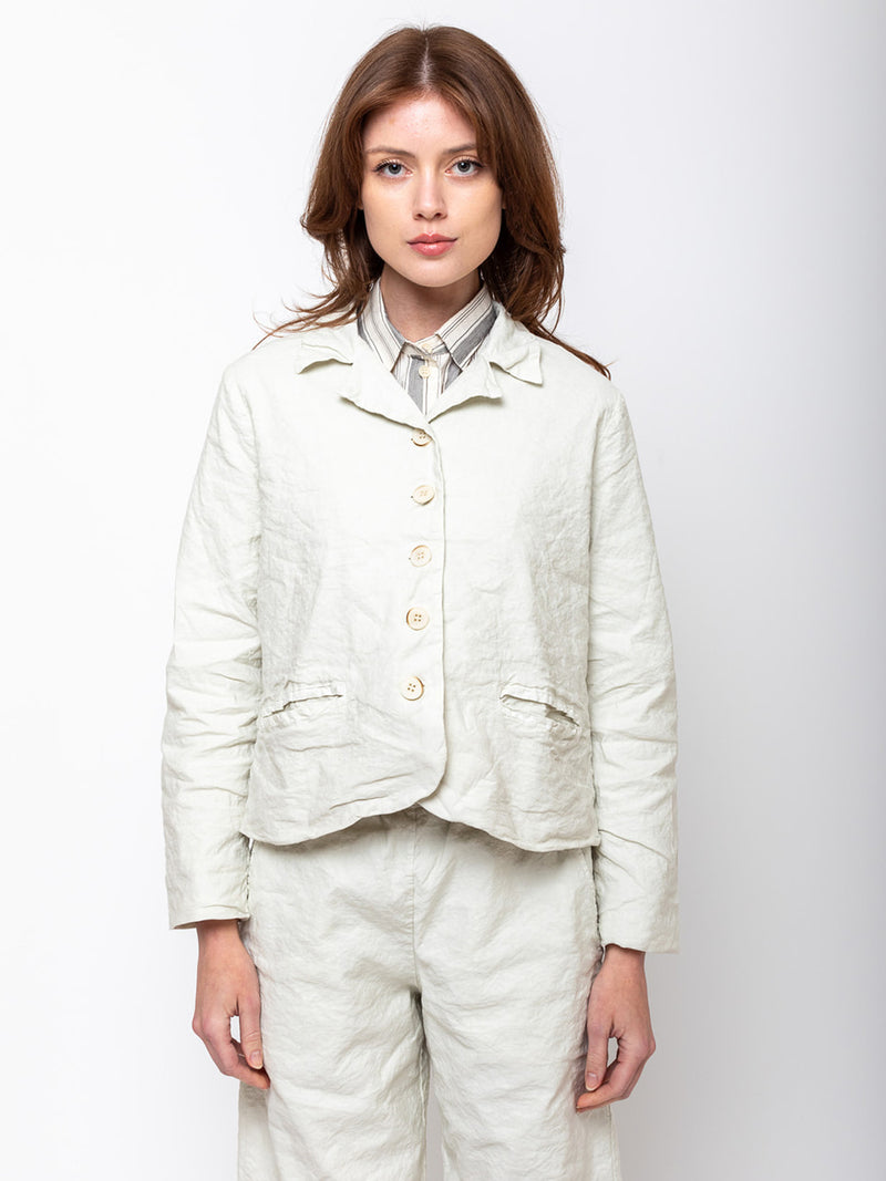 AEQUAMENTE - Cotton Crinkled Jacket - Verdalina