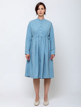 Aequamente - Tempio Cotton Dress - Fog - Verdalina