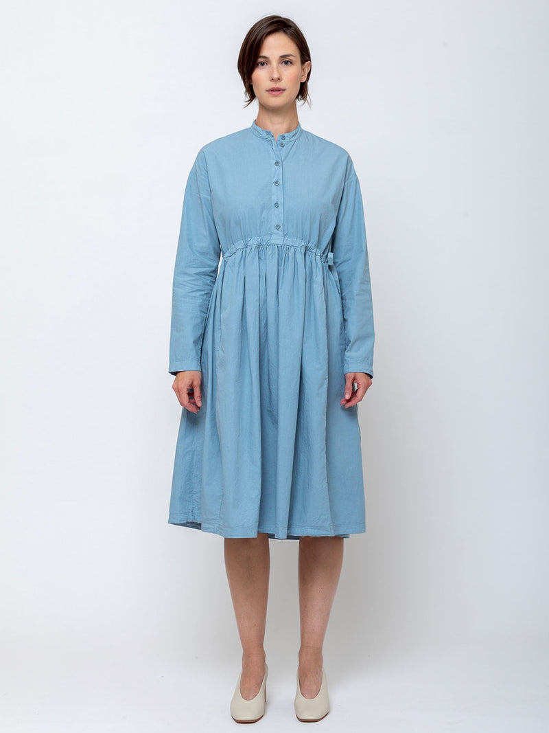 Aequamente - Tempio Cotton Dress - Fog - Verdalina