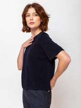 Short Sleeve Round Neck Sweater