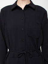 Ana Georgette Jacket - Black