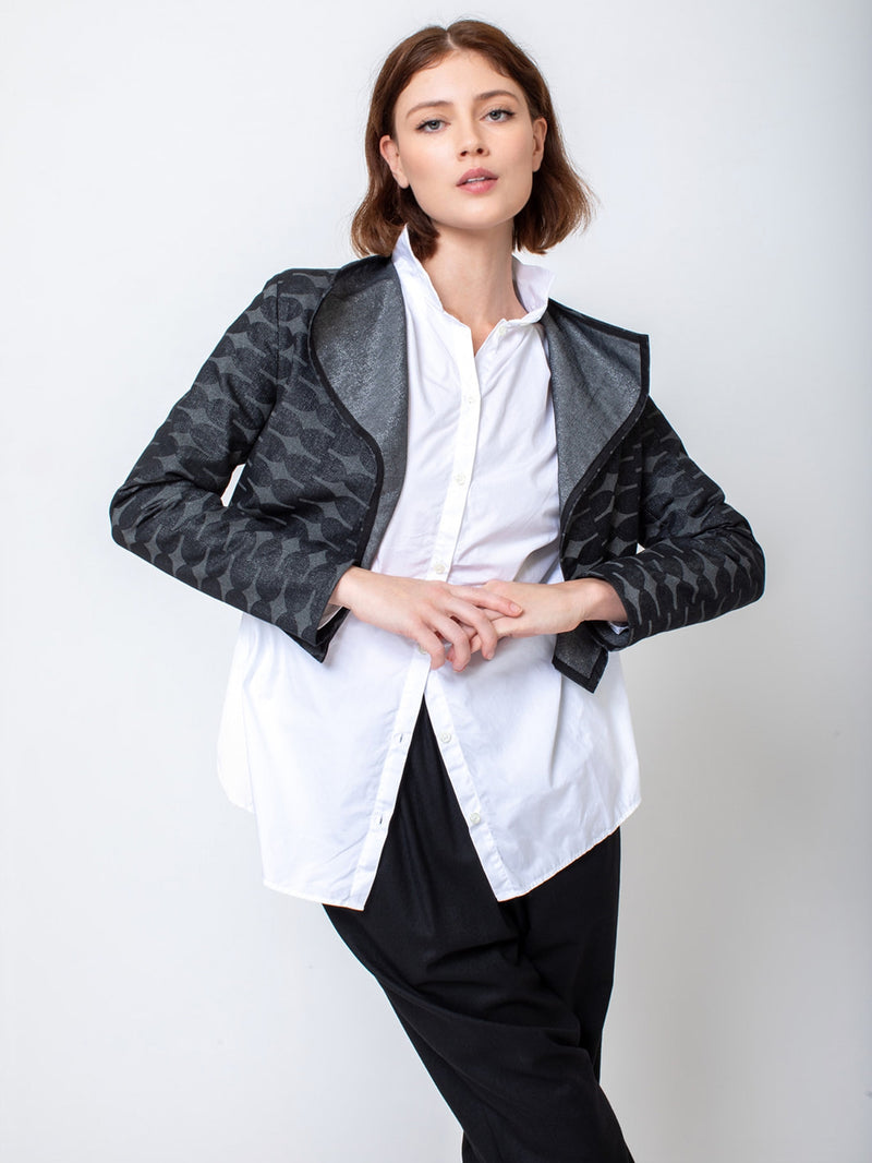 Blue Skies Workroom - Angled Jacket - Reflective on Black - Verdalina