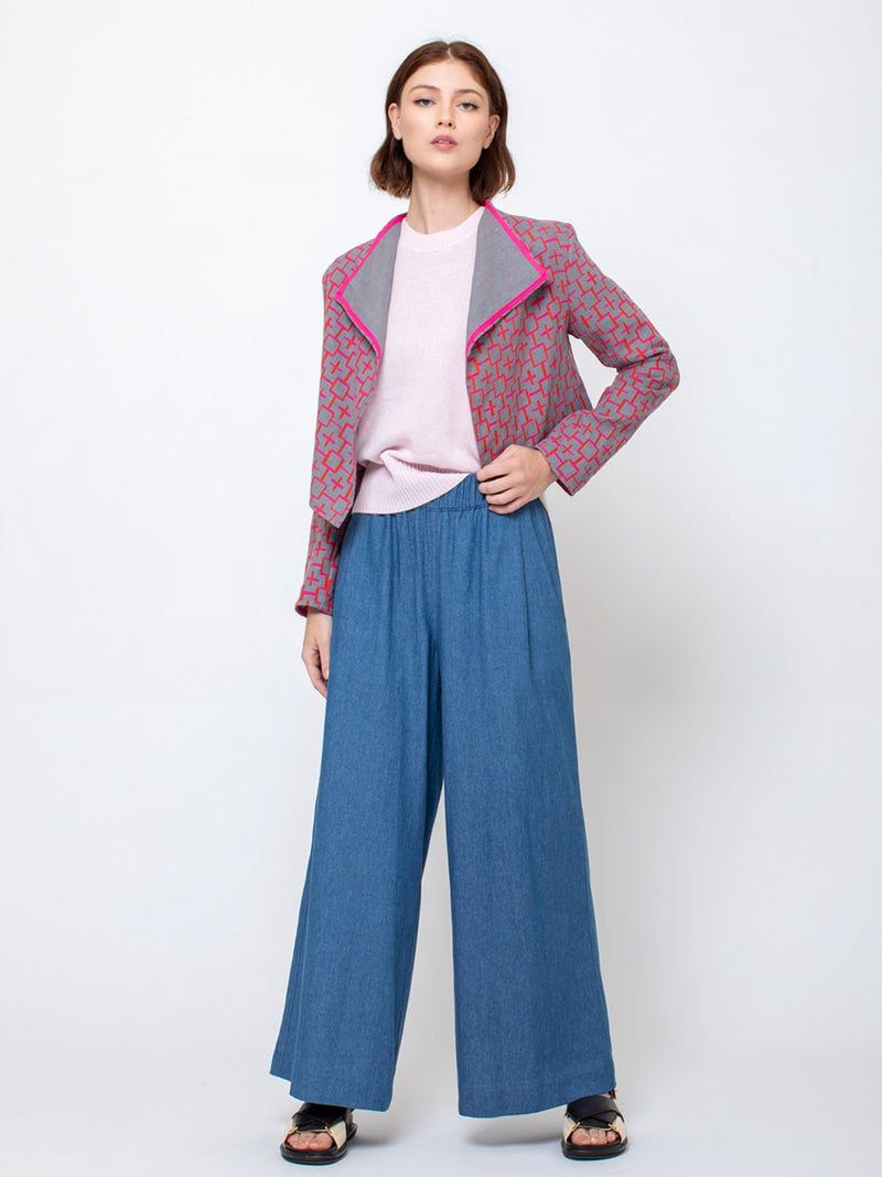 Blue Skies Workroom - Angled Jacket - Orange & Pink - Verdalina