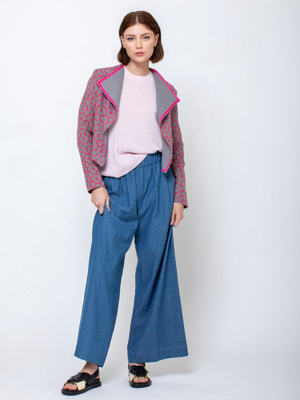 Blue Skies Workroom - Angled Jacket - Orange & Pink - Verdalina