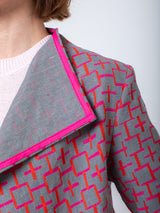 Blue Skies Workroom - Angled Jacket - Orange & Pink - Verdalina