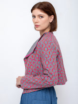 Blue Skies Workroom - Angled Jacket - Orange & Pink - Verdalina