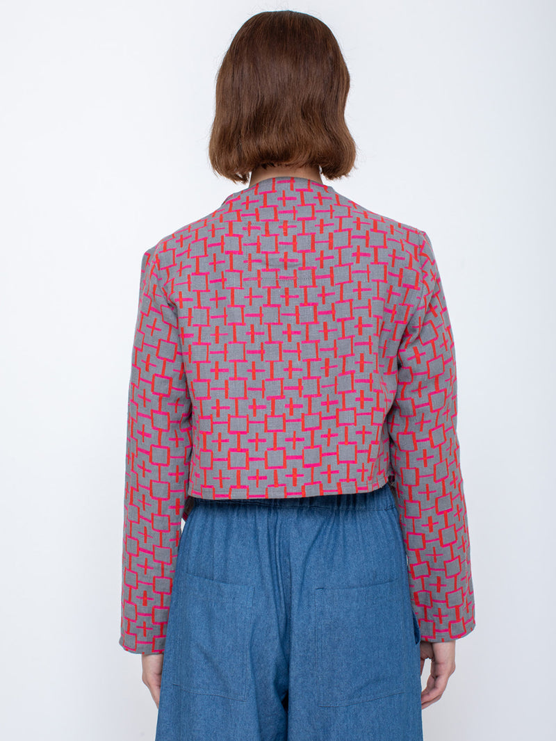 Blue Skies Workroom - Angled Jacket - Orange & Pink - Verdalina