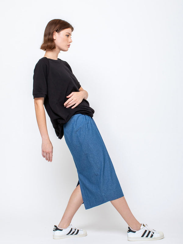 Aquarius Cocktail - Ruth Sweatshirt - Black Terry - Verdalina