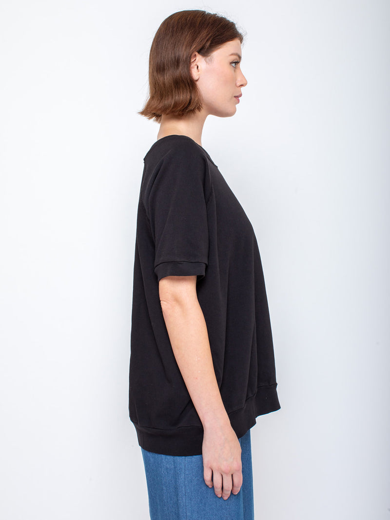 Aquarius Cocktail - Ruth Sweatshirt - Black Terry - Verdalina
