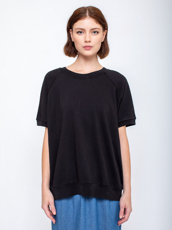 Aquarius Cocktail - Ruth Sweatshirt - Black Terry - Verdalina