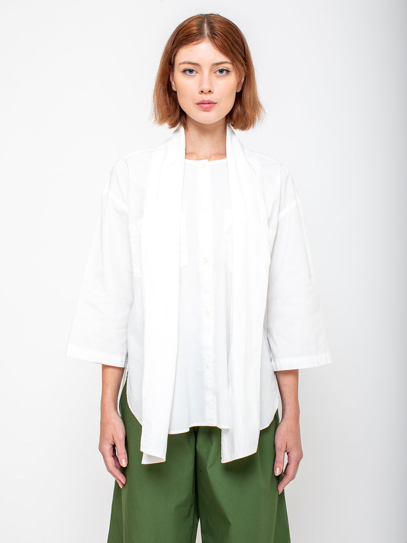 Aquarius Cocktail - Dear Polly Bow Blouse - White - Verdalina