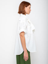 Aquarius Cocktail - Dear Polly Bow Blouse - White - Verdalina
