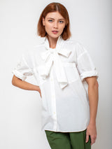 Aquarius Cocktail - Dear Polly Bow Blouse - White - Verdalina