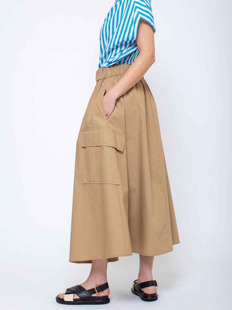 Aquarius Cocktail - Le Cargo Skirt - Khaki - Verdalina