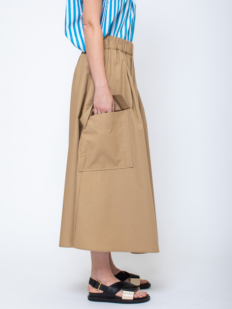 Aquarius Cocktail - Le Cargo Skirt - Khaki - Verdalina
