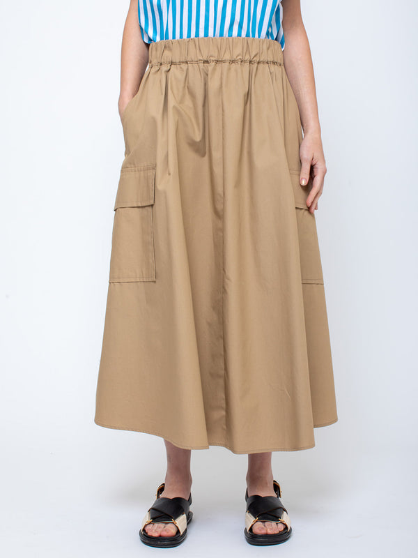 Aquarius Cocktail - Le Cargo Skirt - Khaki - Verdalina