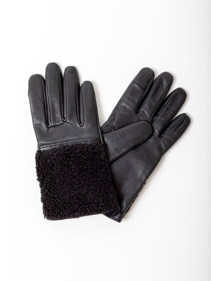 Aristide - Leather and Shearling Gloves - Verdalina