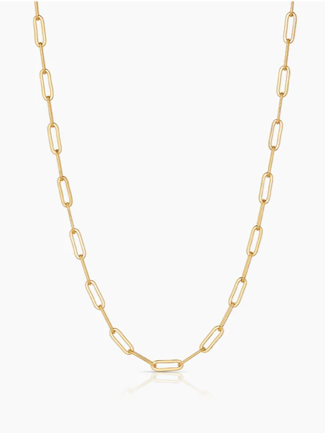 THATCH - Astra Pavé Paperclip Necklace - Verdalina